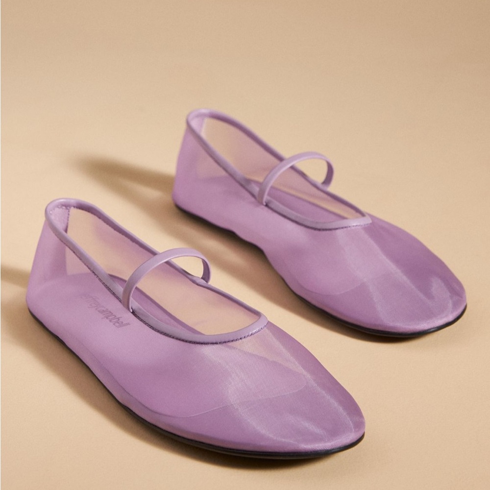 Jeffrey Campbell Swan-Lake Mesh Flats sz 9.5